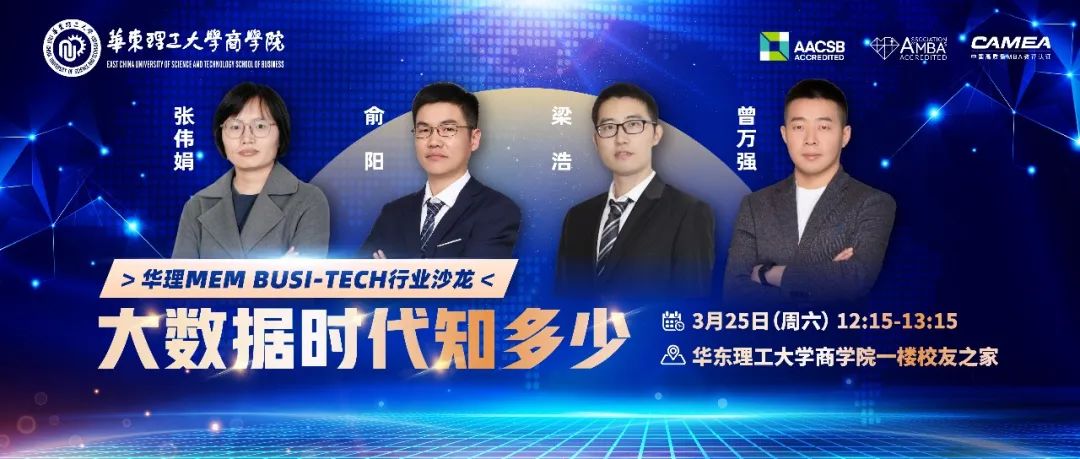 活動回顧 | 華理MEM Busi-Tech 行業(yè)沙龍：探索數(shù)據(jù)時(shí)代，賦能商業(yè)未來