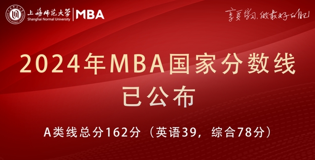 2024年MBA國家分?jǐn)?shù)線已公布，歡迎咨詢上海師范大學(xué)MBA項目！
